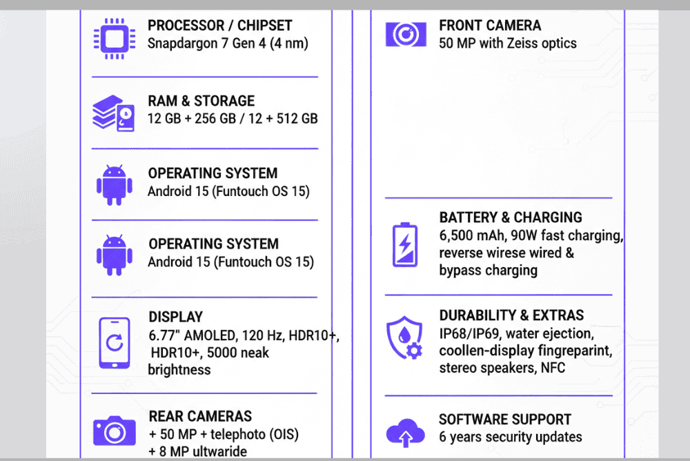 Vivo v60 Specs and Features